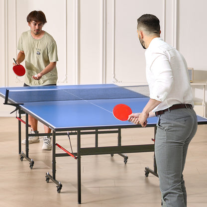Pingpongtafel – Tafeltennistafel – Opvouwbare Tafel – Indoor Tafeltennis – Speeltafel – 12mm MDF Met UV-Coating – Verstelbare Poten Met Wieltjes