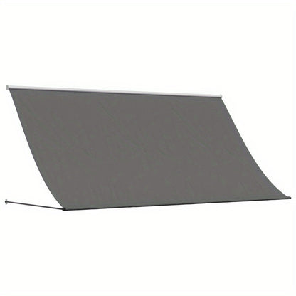Uitschuifbare Zonwering – Terrasoverkapping – Markies – Balkonzonwering – Tuinzonwering – Waterdicht & Vuilbestendig – 300x150 cm Antraciet Polyester met Staal Frame