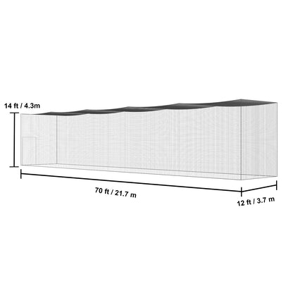 Slagnet Baseball – Trainingsnet Honkbal – Softbal Kooi Net – Batting Cage Net – Pitching Net – Groot Formaat 70x12x14 ft – Duurzaam PE Materiaal