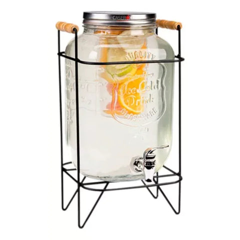 Dispenser - Drankdispenser - CSX en Organisatie Dispenser - Glazen Drankdispenser - 8L - Transparant Wit