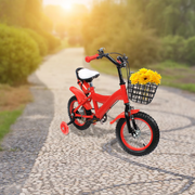Kinderfiets - Kinderfietsen - Kinder Fiets - Kinderfiets 12 Inch - Voor Meisjes en Jongens - met Zijwieltjes - Geschikt Vanaf 2 Jaar - Rood