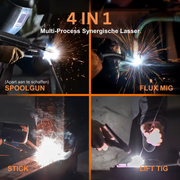 Hitbox - Lasmachine - Elektrische Lasser - 3 in 1 MIG Gasloze Lasmachine - MIG/MMA Lift TIG Lasser - Gas Afgeschermd - Enkele Spanning - Oranje
