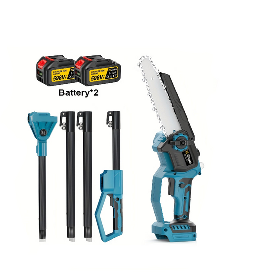Elektrische Kettingzaag – Snoeizaag – Telescoopzaag – Takkenzaag – Accukettingzaag – 2-in-1 Telescopische Steel 240 cm – Brushless Motor – 4000mAh Oplaadbare Batterij