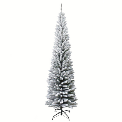 Kerstboom – Kunstkerstboom – Kunstboom – Dennenboom – Flocked Boom – 180 cm Hoog – 550 PVC Takken – Met Stevige Metalen Standaard