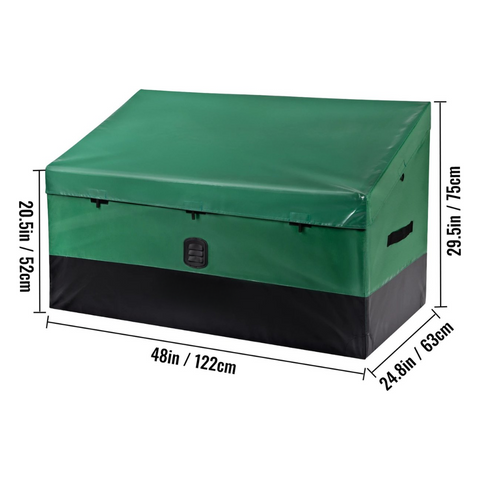 Opbergbox Tuin - Tuinkussenbox - Tuinkist - Kussendoos - Weersbestendig - Waterdicht - 870L - 147x86x108x77 cm - Tuinbox - Groen