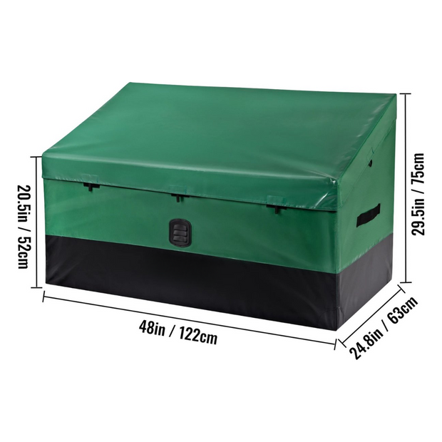 Opbergbox Tuin - Tuinkussenbox - Tuinkist - Kussendoos - Weersbestendig - Waterdicht - 870L - 147x86x108x77 cm - Tuinbox - Groen