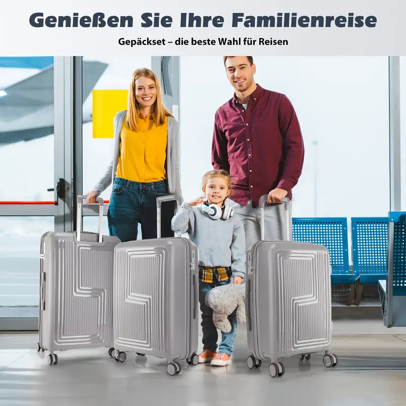 Kofferset – Reiskoffers – Bagage – Trolley – Spinner Koffers – 3-delig 20” 24” 28” – Duurzaam PP Materiaal – TSA Cijferslot & 360° Draaibare Wielen