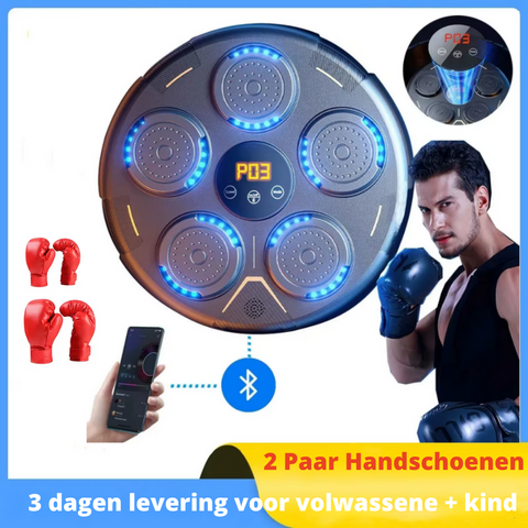 Smart Music Boxing Machine - Boksmachine - Muziek - Bluetooth - Bokszak - Boksbal - Inclusief Bokshandschoenen - QUORE