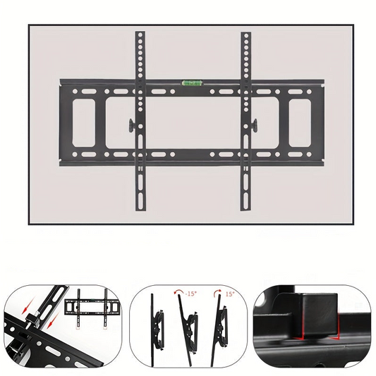TV Beugel – Muurbeugel – Wandsteun – Ophangsysteem – TV Mount – Verstelbaar In Hoogte – Kantelbaar – Staal – Tot 50 kg – Geschikt Voor 32-75 Inch