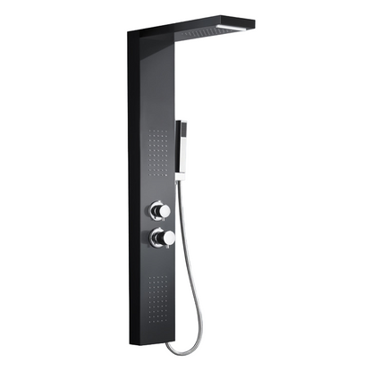 Douchepaneel – Douchekolom – Doucheset – Douchekit – Doucheaccessoires – 4 Functies inclusief Regendouche & Massage – 304 Geborsteld RVS – Handdouche & Waterval