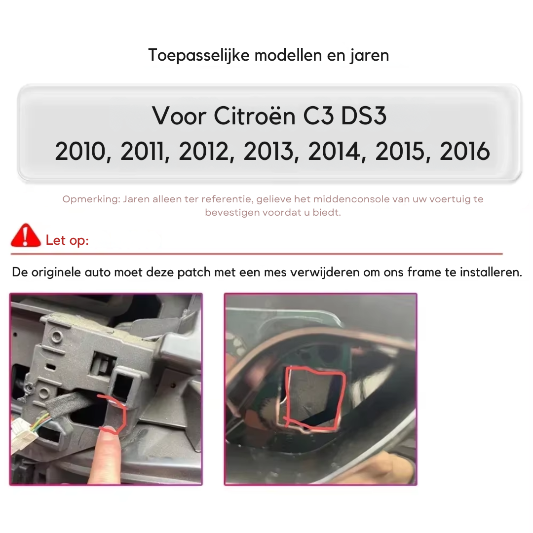 Auto Multimedia Speler - Voor Citroen C3 DS3 2010-2016 - 1GB16GB - 4G RDS - Carplay Scherm - Navigatiesysteem Auto - Multimedia Autoradio - Zwart