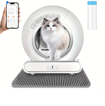Automatische Kattenbak – Zelfreinigende Kattenbak – Slimme Kattenbak – Kattenbak Met App – Robot Kattenbak – Grote Capaciteit 74L – Geurcontrole Met Negatieve Ionentechnologie