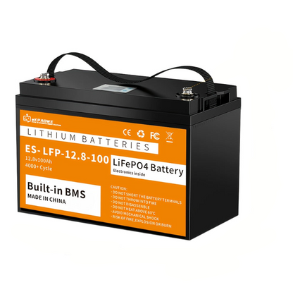 LiFePO4 Battery 12V 100Ah 1280Wh Lithium iron phosphate battery Pack Built-in 100A BMS Home Energy Storage/ Outdoor Power Supply reliable quality Lithium Iron Phosphate Battery Fast delivery