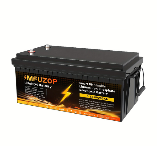 Li-ion Accu – Lithium Batterij – Oplaadbare Accu – LiFePO4 Accu – 12V 200Ah – Lange Levensduur – Geavanceerd BMS Systeem