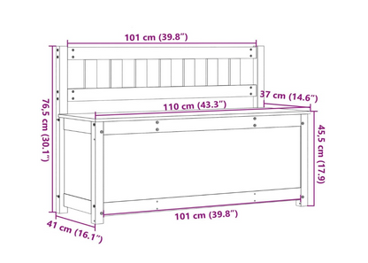 Schoenenkast – Schoenenbank – Schoenenrek – Schoenenopberger – Halmeubel – Massief Grenenhout – Compact 110x41x76,5 cm – Modern Design