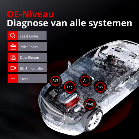MK808S - OBD2 Scanner - Diagnosecomputer - Storing Verwijderen - Volledige systeemdiagnose - Uitleesapparatuur Auto - Diagnose Auto - Autodiagnosetool - IMMO Sleutelcodering - Zwart