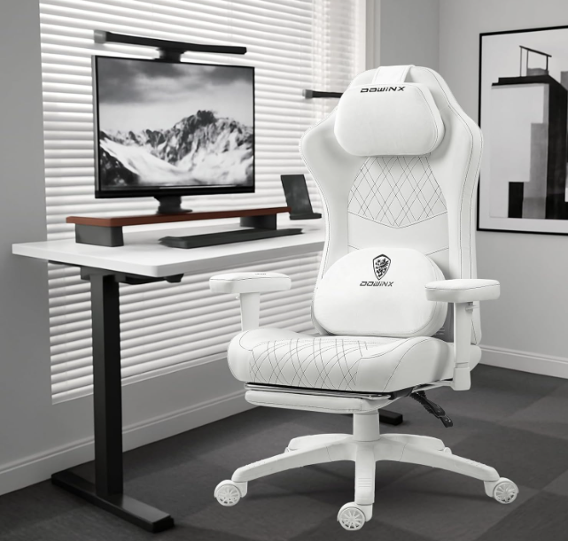 Ergonomische Gamingstoel – Bureaustoel – Zitzakstoel – Werkstoel – Gamekruk – Verstelbare Voetensteun – Lumbale Ondersteuning – Donkergroen
