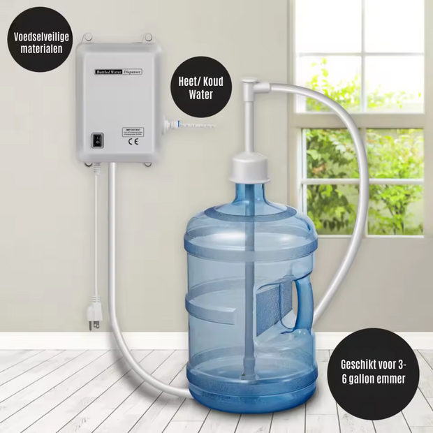 Vevor - Bottled Water Pump - With PE Pipe - 1 Gal/Min - 40 PSI - For Coffee, Tea Machine, Water Dispenser &amp; Refrigerator Ice Maker - White