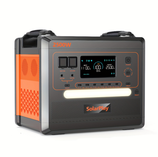 Powerstation – Mobiele Stroomgenerator – Draagbare Accu – Noodstroomvoorziening – Energiecentrale – 2304Wh Capaciteit – 2500W Continu Vermogen