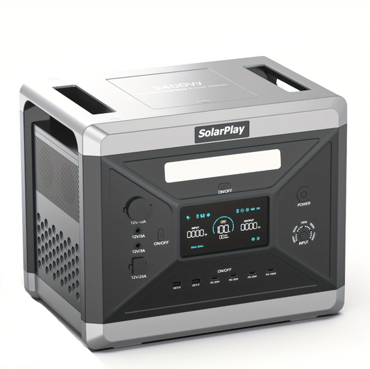 Powerstation – Draagbare Generator – Stroomvoorziening – Noodstroom – Zonne-energie – 2500W Continu Vermogen – 1,5 Uur Oplaadtijd
