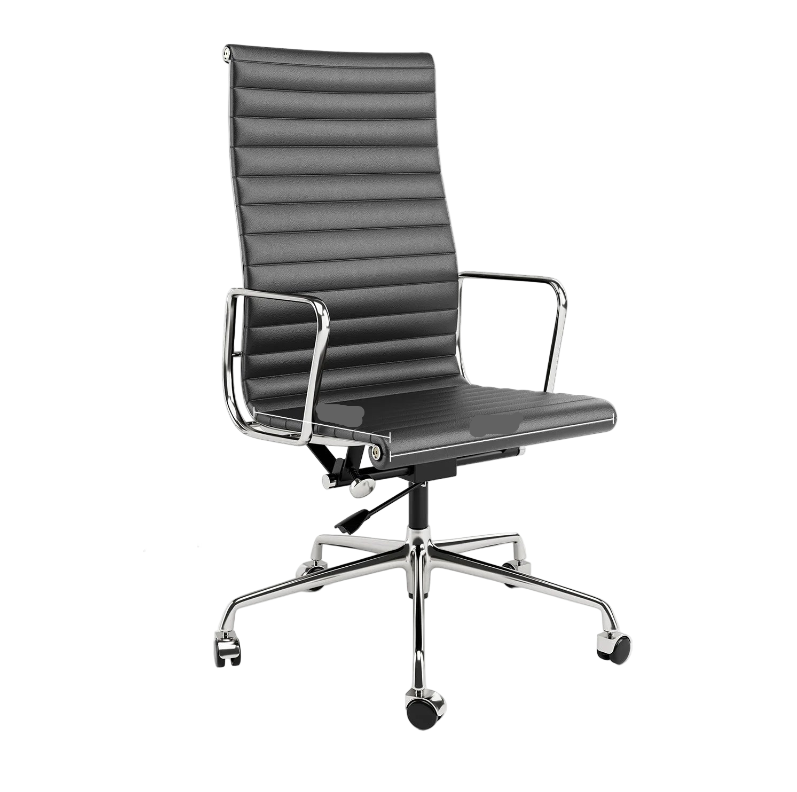 Bureaustoel – Kantoorstoel – Bureaustoel Met Wieltjes – Draaibare Stoel – Kunstleren Stoel – Verstelbare Hoogte – Ergonomisch Design – Zwart