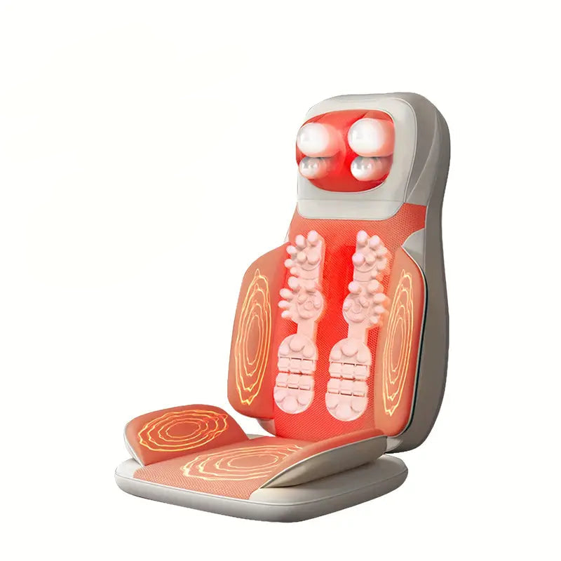 massagekussen – nekmassageapparaat – rugmassagekussen – shiatsu kussen – ontspanningskussen – ergonomisch design – verwarmde massagefunctie – beige kleur