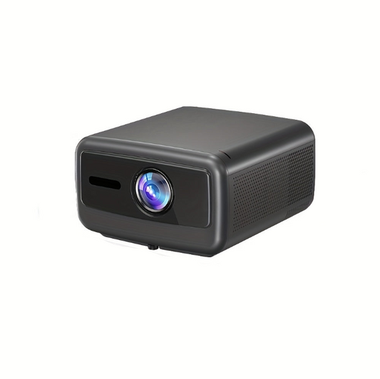 Projector – Beamer – Mini Beamer – Home Cinema – Smart Projector – Full HD 1920x1080 – Android 12 & 3000 ANSI Lumen – Draadloos WiFi & Bluetooth – Compact Donkergrijs Design
