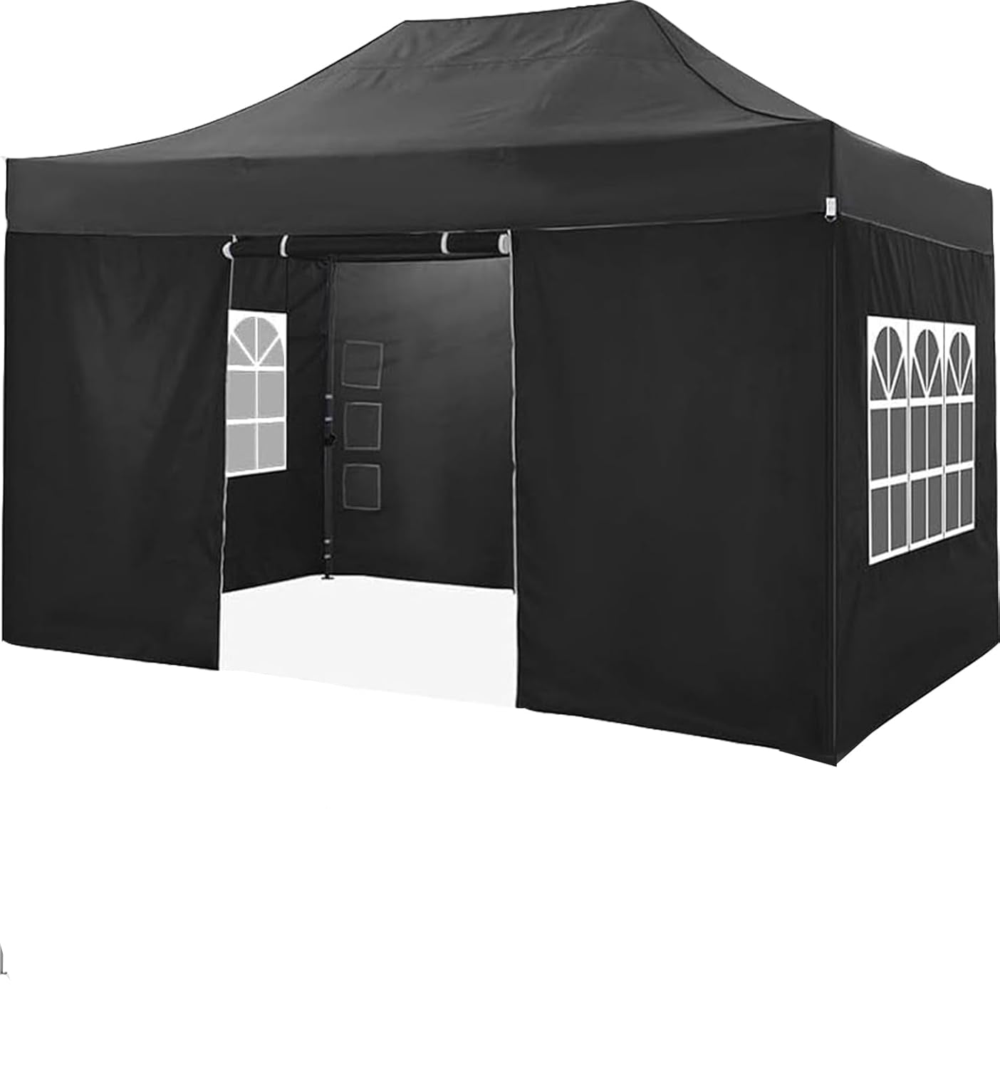 Partytent – Paviljoen – Vouwtent – Overkapping – Tuintent – 3x4,5m – Waterdicht Polyester – Verstelbare Hoogte met 4 Zijwanden