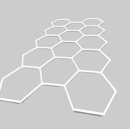 Garagelamp – Garageverlichting – Werkplaatslamp – Industriële Lamp – LED Plafondlamp – 720W 86400LM – Hexagon & Rechthoek Frame – Hardwired 220-240V