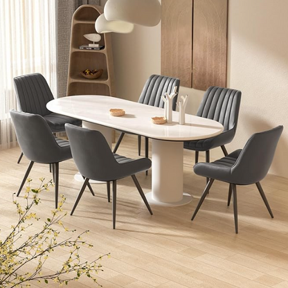 Eetkamerstoel – Stoel – Kuipstoel – Keukenstoel – Dining Chair – Set Van 6 – Ergonomisch Design – Memory Foam Zitting