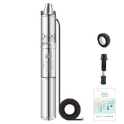 Mars Rock - Water Pump - Deep Well Submersible Pump - Solar DC Deep Well Pump - 750W - Stainless Steel - Silver