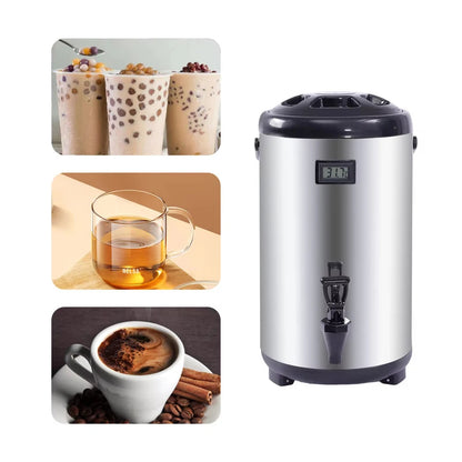 Dispenser - Beverage Dispenser - Thermal Insulation - Hot and Cold Thermal Beverage Dispenser - 3.17 Gal - 304 Stainless Steel - Silver