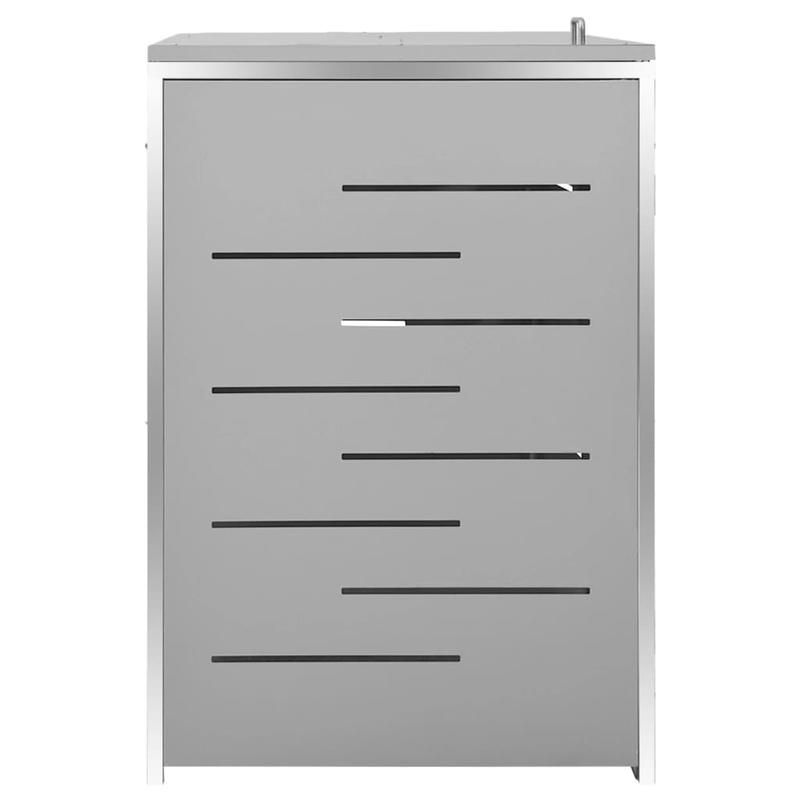 Afvalcontainer – Vuilnisbak – Afvalbak – Kliko – Containers – Extra Ruim 4 Ton Capaciteit – Roestvrij Stalen Frame & Slotbaar Dakvormig Deksel