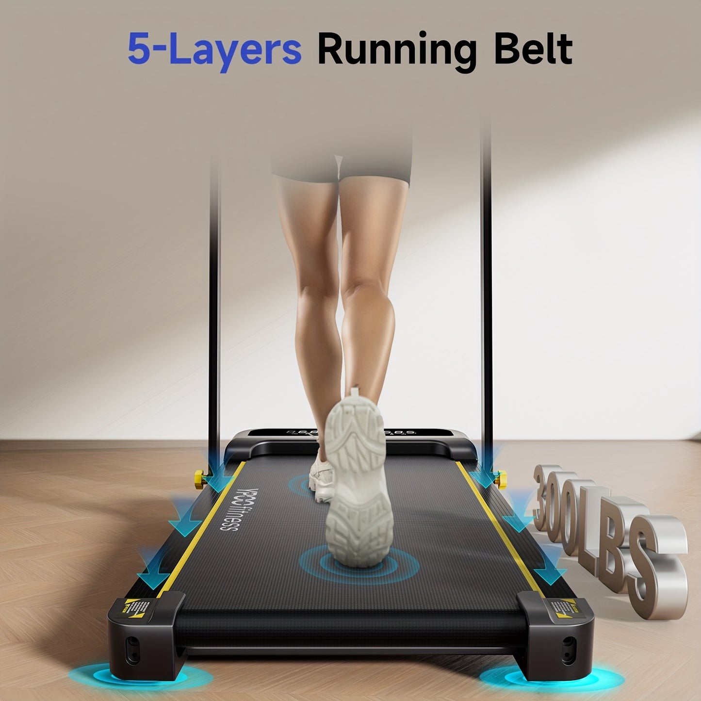 Loopband – Wandelband – Walking Pad – Treadmill – Hometrainer – Inklapbaar – 3 Hellingniveaus – Max. 136 kg Belastbaar