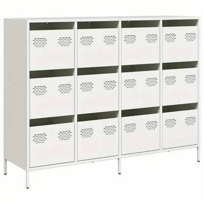 Dressoir – Sideboard – Opbergkast – Ladekast – Commode – Modern – Metaal – 12 Lades – Koudgewalst Staal – 135x39x103,5 cm