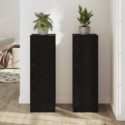 Plantenstandaard – Plantenhouder – Plantentafel – Bloemenrek – Bloempotstandaard – Zwart Eikenhout – 33x33x100 cm – Modern Design – Duurzaam & Robuust