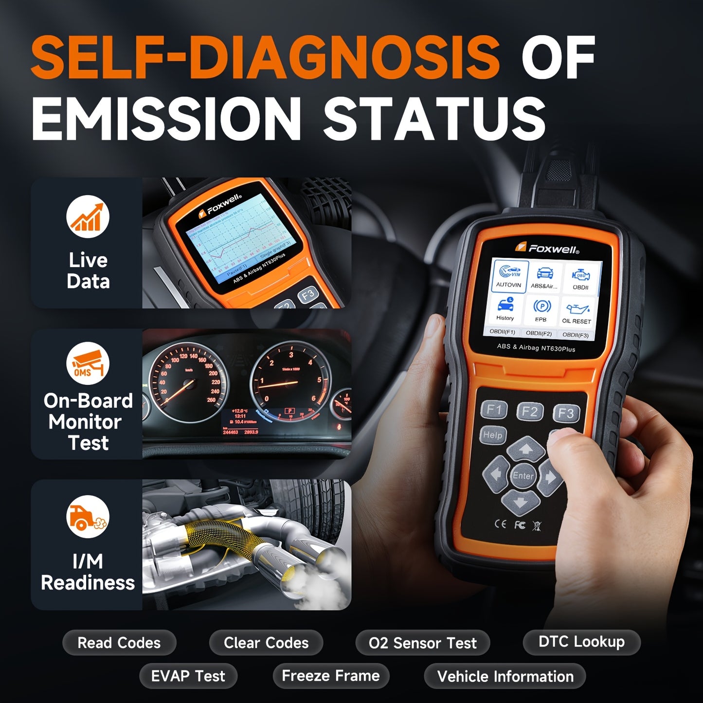 Auto Diagnose Scanner – OBD2 Scanner – Diagnosetool – Foutcode Lezer – Auto Diagnosescanner Draadloos – Bi-directionele Testfunctie – 16+ Resetfuncties – Inclusief Opbergtas Geel