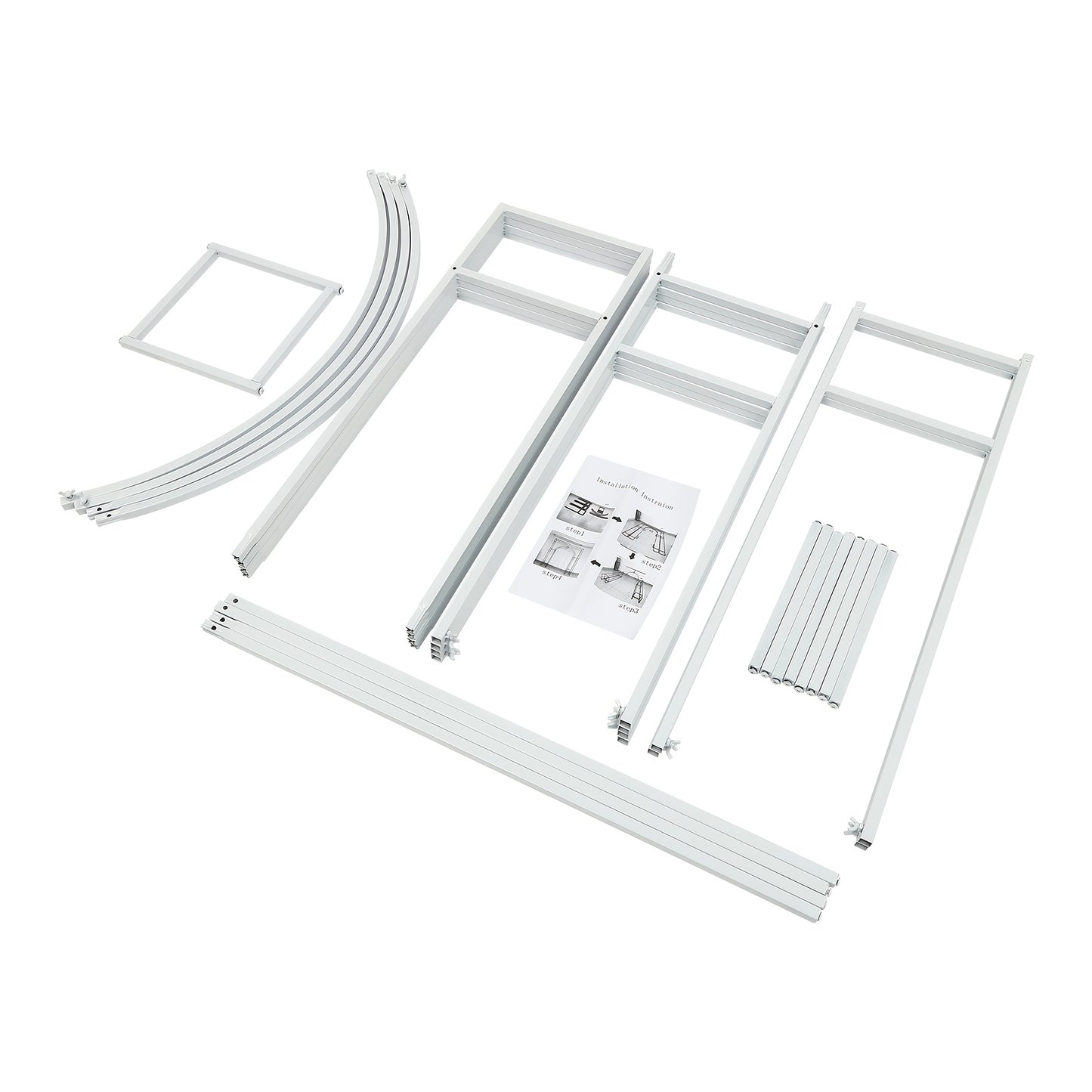 Bruidsboog – Trouwboog – Feestboog – Decoratieve Boog – Fotoboog – Wit Koolstofstaal – 2,5m Hoogte x 1,8m Breedte – Stevig en Eenvoudig In Elkaar Te Zetten