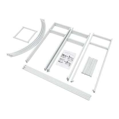 Bruidsboog – Trouwboog – Feestboog – Decoratieve Boog – Fotoboog – Wit Koolstofstaal – 2,5m Hoogte x 1,8m Breedte – Stevig en Eenvoudig In Elkaar Te Zetten