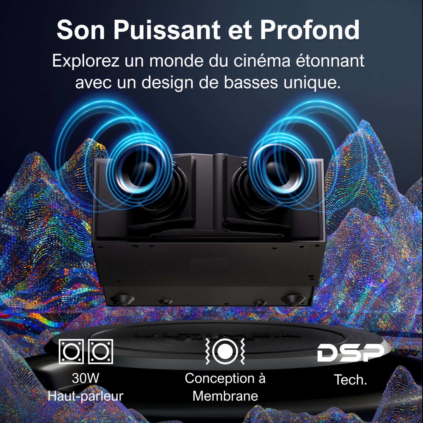 Projector – Beamer – Home Cinema – Multimedia Projector – Smart Projector Zwart – 900 ANSI Lumen Helderheid – 4K Decoding & HDR10+