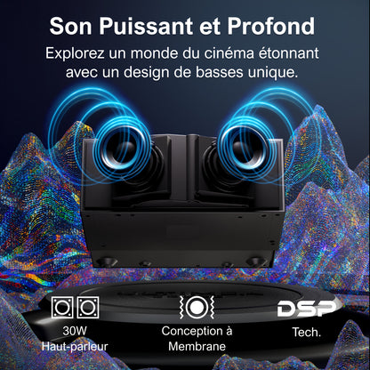 Projector – Beamer – Home Cinema – Multimedia Projector – Smart Projector Zwart – 900 ANSI Lumen Helderheid – 4K Decoding & HDR10+