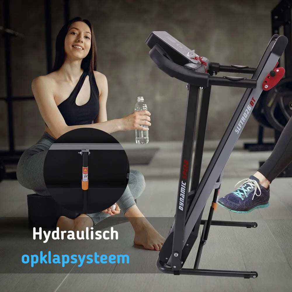 Loopband – Treadmill – Hardloopband – Fitnessapparaat – Inklapbare Loopband Zwart – LCD Display – 4 Verstelbare Hellingshoeken