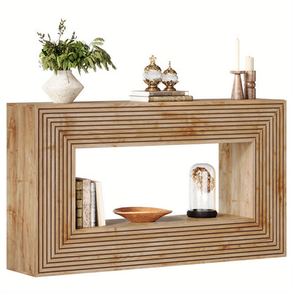 Sidetable – Consoletafel – Wandtafel – Haltafel – Bijzettafel – Rustiek Houten Design – 150 cm Breed – Opbergruimte Met Open Plank