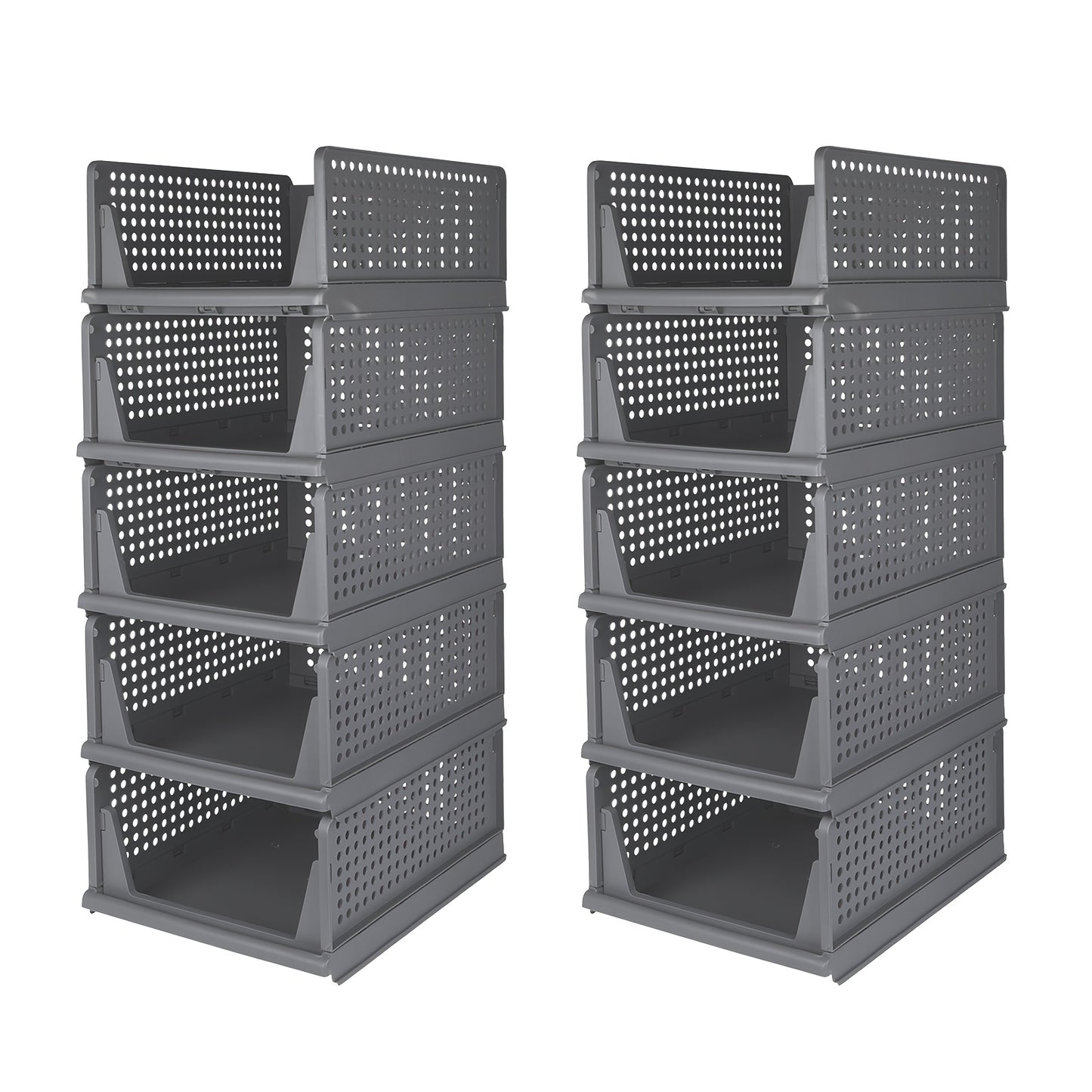 10pcs Clothing Storage Box Set, 33*42*90cm Foldable Clothing Organizer, Stackable Clothing Storage Unit, Mounted Closet Systems, Wardrobe Management, Space Saving Storage, Mounted Closet Organizer, Stackable Storage Unit, Fun