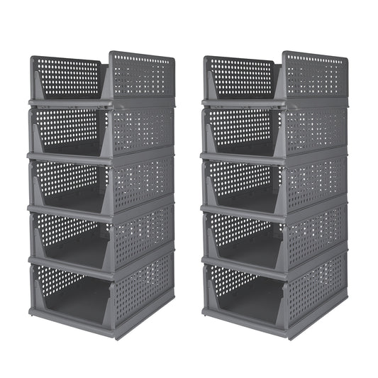 10pcs Clothing Storage Box Set, 33*42*90cm Foldable Clothing Organizer, Stackable Clothing Storage Unit, Mounted Closet Systems, Wardrobe Management, Space Saving Storage, Mounted Closet Organizer, Stackable Storage Unit, Fun