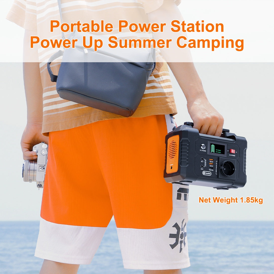 Powerbank – Powerstation – Draagbare Generator – Zonne-accu – Noodstroom – 151Wh Lithiumbatterij – 100W Opvouwbaar Zonnepaneel