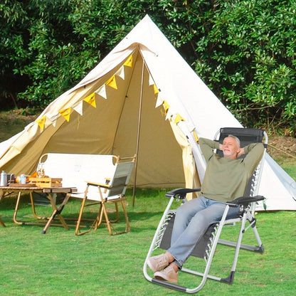 Verstelbare Loungestoel – Comfortabele Tuinstoel – Relaxstoel – Campingstoel – Stabiel Frame – Polyester Bekleding