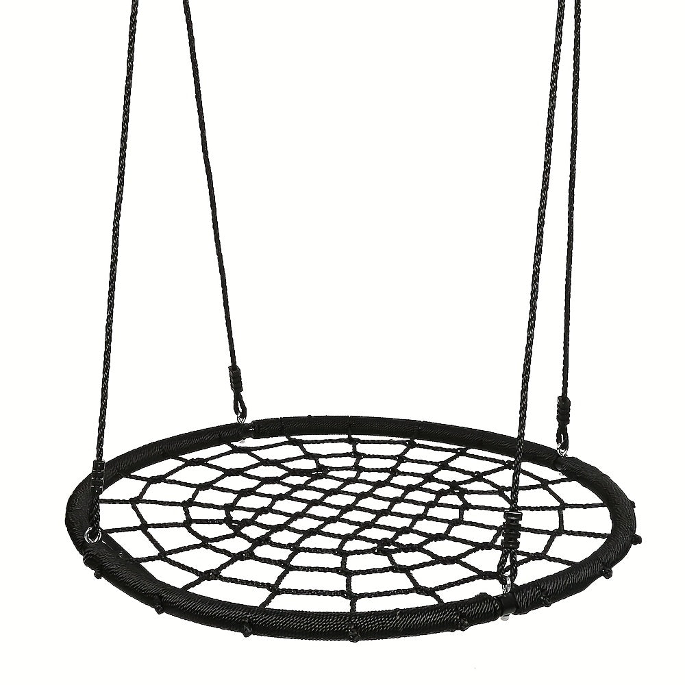 200KG Heavy-Duty Round Hanging Chair | 100cm Bird Nest Swing For Garden, Balcony & Indoor Use, Weatherproof PE Rope Design (Certified Safety & Luxury Boho Style)