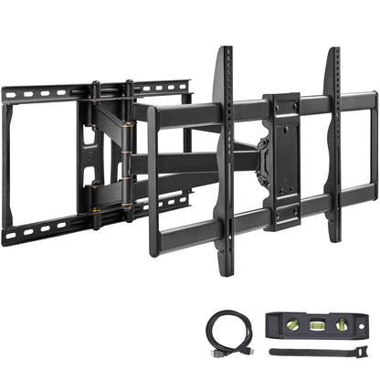 TV Beugel – TV Muurbeugel – Wandbeugel – Ophangbeugel – Bevestigingsbeugel – Volledig Verstelbaar – Carbon Staal Tot 75 KG – 37-90 Inch – VESA 600x400