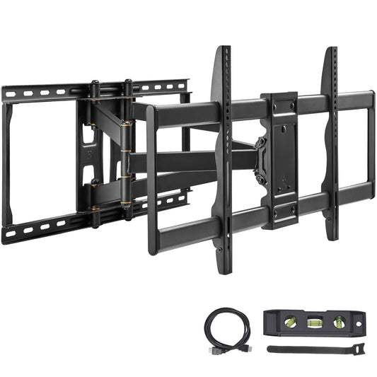 TV Beugel – TV Muurbeugel – Wandbeugel – Ophangbeugel – Bevestigingsbeugel – Volledig Verstelbaar – Carbon Staal Tot 75 KG – 37-90 Inch – VESA 600x400